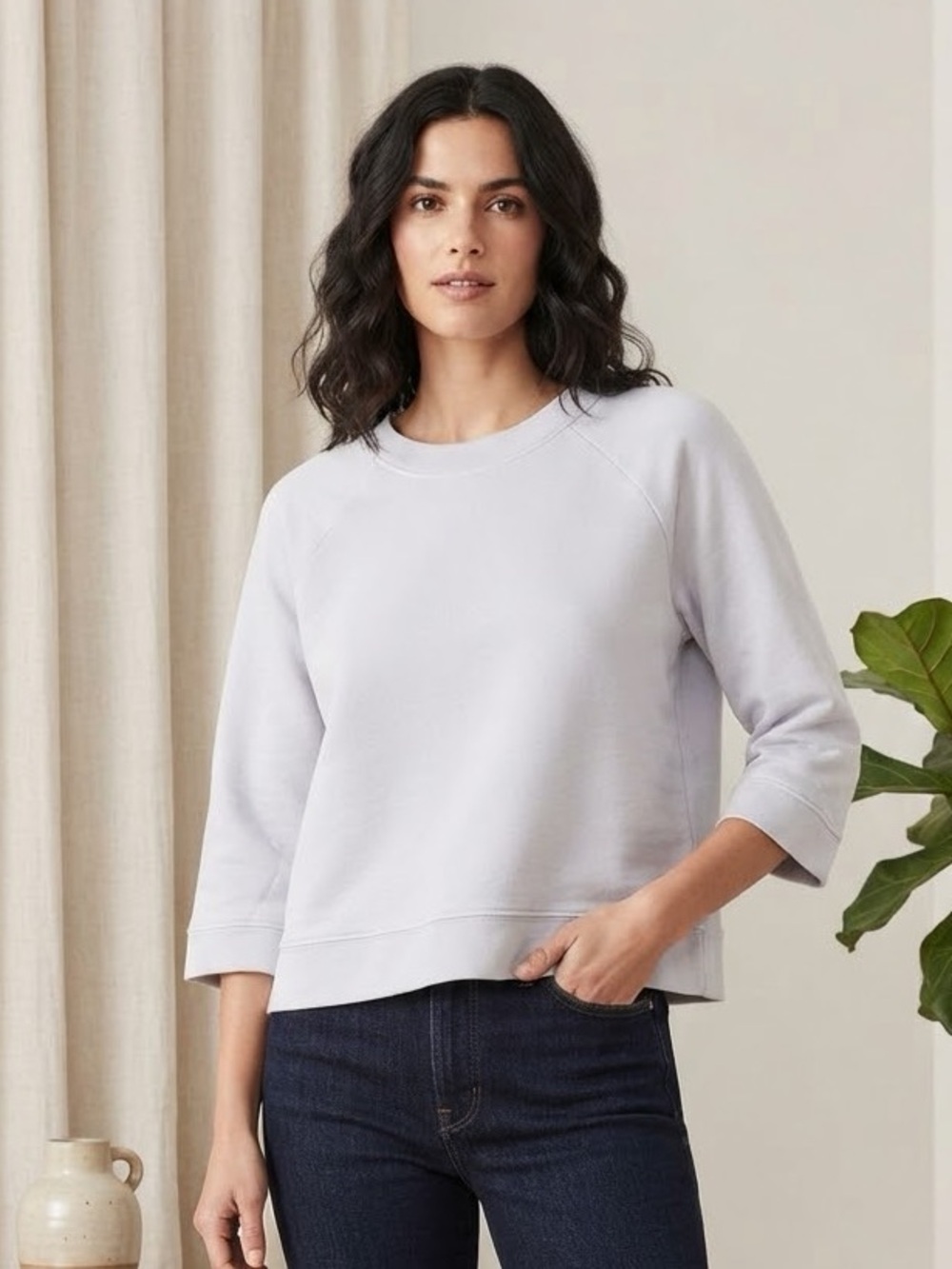 Madewell Pale Blue Crewneck Sweatshirt